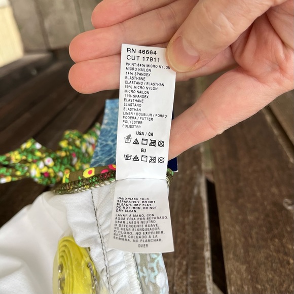 Splendid Swim Wear Yellow Bandeau Bikini Top NWT Sz L - Picture 9 of 14